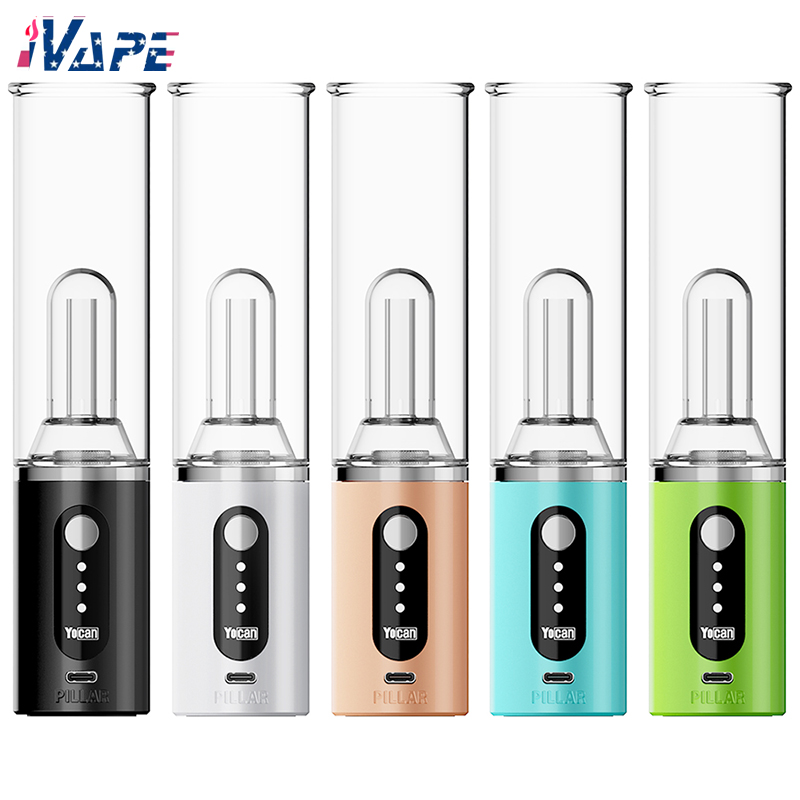 

Yocan Pillar Smart Erig Kit 1400mAh Battery Adjustable Airflow DTL & MTL vaping with TGT Coil Platform, Message for multi colors