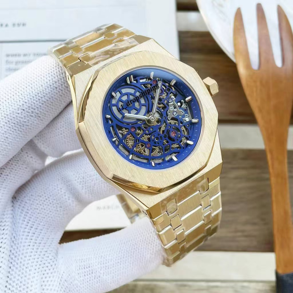 

mens watch for designer watch men watches hollow out Automatic mechanical watch High quality luxury watches All stainless steel strap rose gold 42mm, Tool