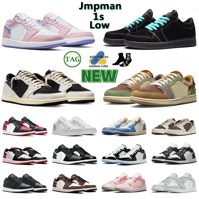 

mens womens basketball shoe jmpman 1 1s low Olive Reverse Mocha Black Phantom Tiffany Vintage Grey Black Toe dios Triple White Dark Mocha designer big size:36-47, #36-46 neutral grey