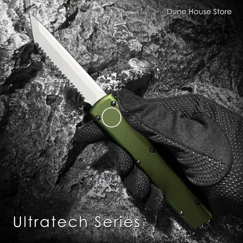 

Tools Ultratech Series OTF Pocket Knives Microtech UT UTX Ultra Tech Knife Green Handle EDC Combat Tactical Pocketknives Micro Tech A5