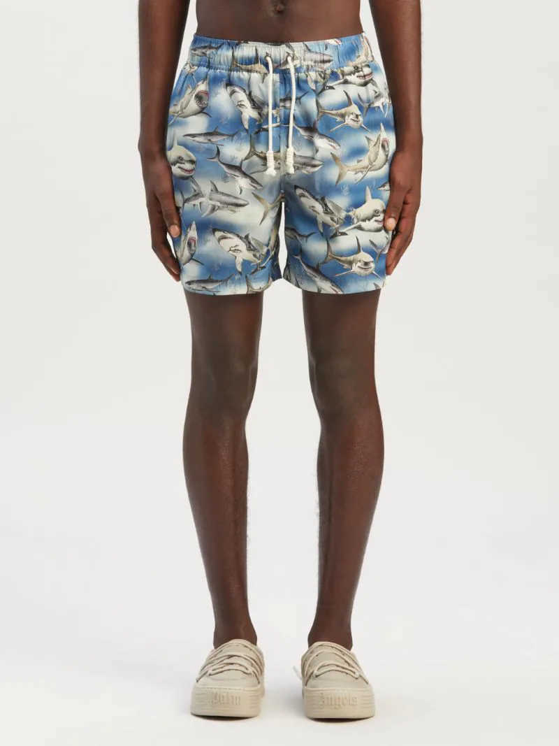 

Designer Short Fashion Casual Clothing Palmes Angels PA AOP Shark Print Shorts Casual Trendy Beach Pants Swimwear Couples Joggers Beach Fitness Sportswear, [key blue]