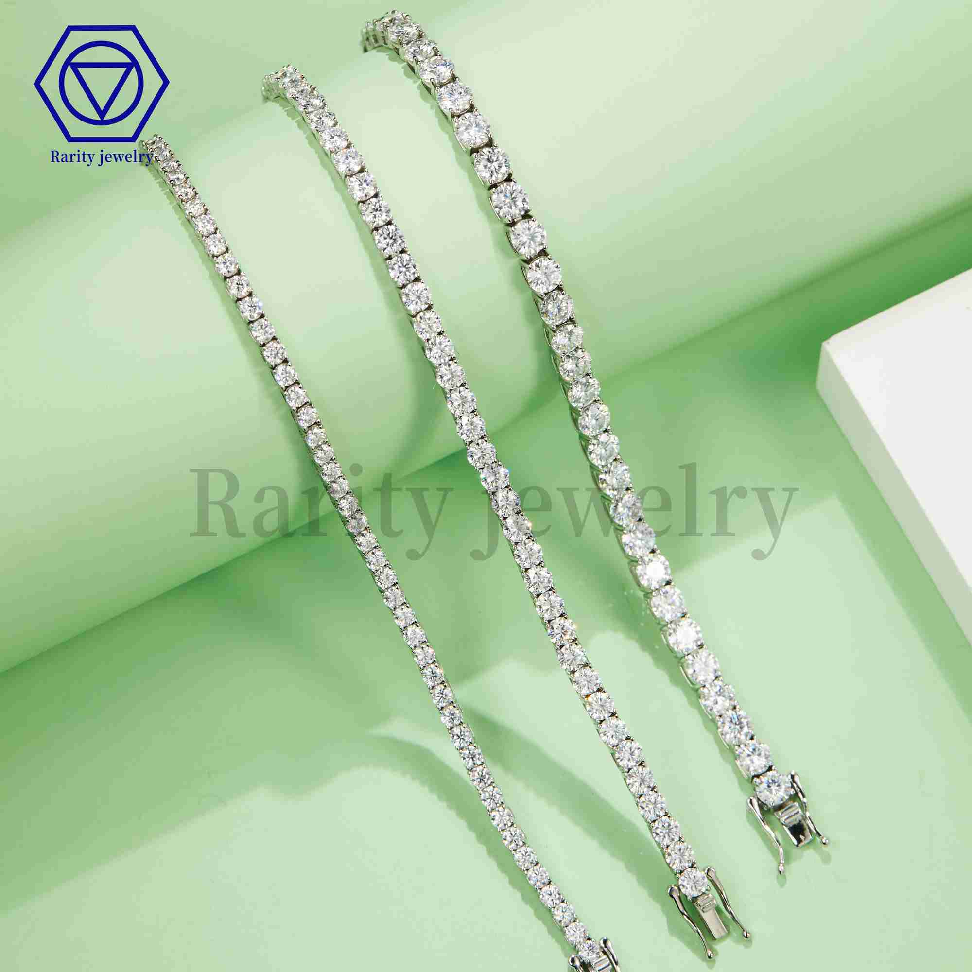 

Rarity Wholesale Price Pass Diamond Tester Gra Certificate 3mm 4mm 5mm S925 Silver Women Men Necklace Moissanite Tennis Chain