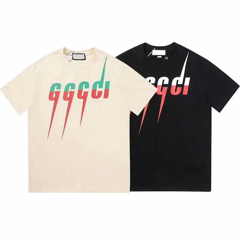 

Designer T shirt Mens Tshirt Summer Letter Print Short Sleeves Top Women High Street Tees Fashion Loose shirt For Men High Quality Cotton Shirts Luxury Polos Asia S-2XL, 19