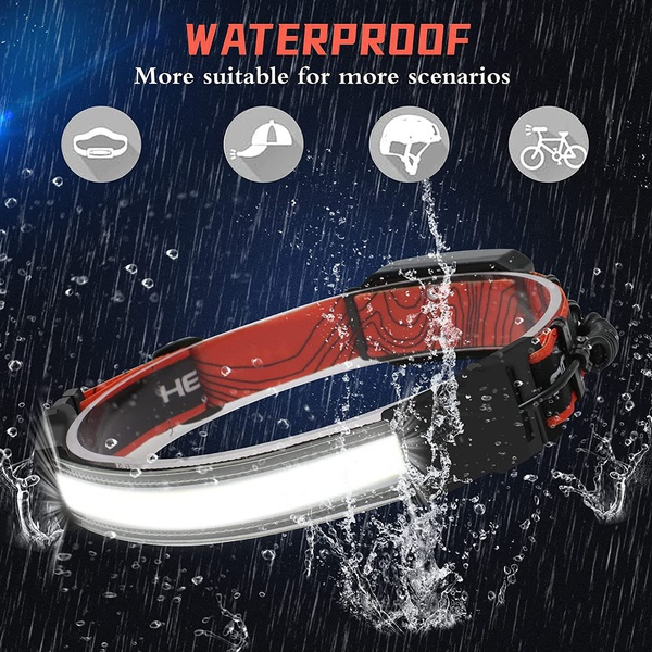 1 2PCS New Upgraded Rechargeable 230 Illumination Wide Beam Headlamp, High Lumen, 3 Modes, Super Bright LED Headlamp, Lightweight Head La-image-863393866