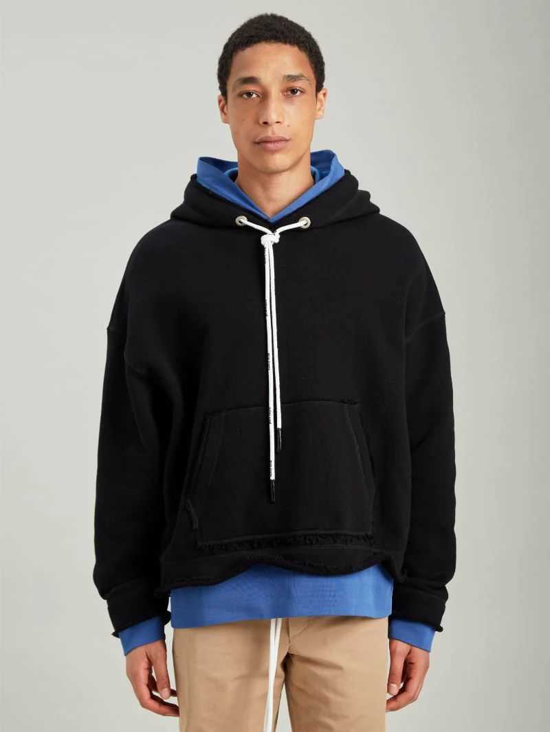 

Designer Clothing Fashion Sweatshirts Palmes Angels contrast stitching fake two-piece Hoodie loose high street men's women's fashion Hoodie Casual Pullover jacket, Shipping fee