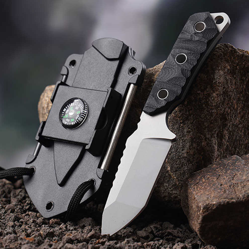 

Camping Hunting Knives Mini Military Tactical Pocket Knife For Men Outdoor Bushcraft Survival Self Defense Cutter With Sheath And Lanyard Combat Knives P230506