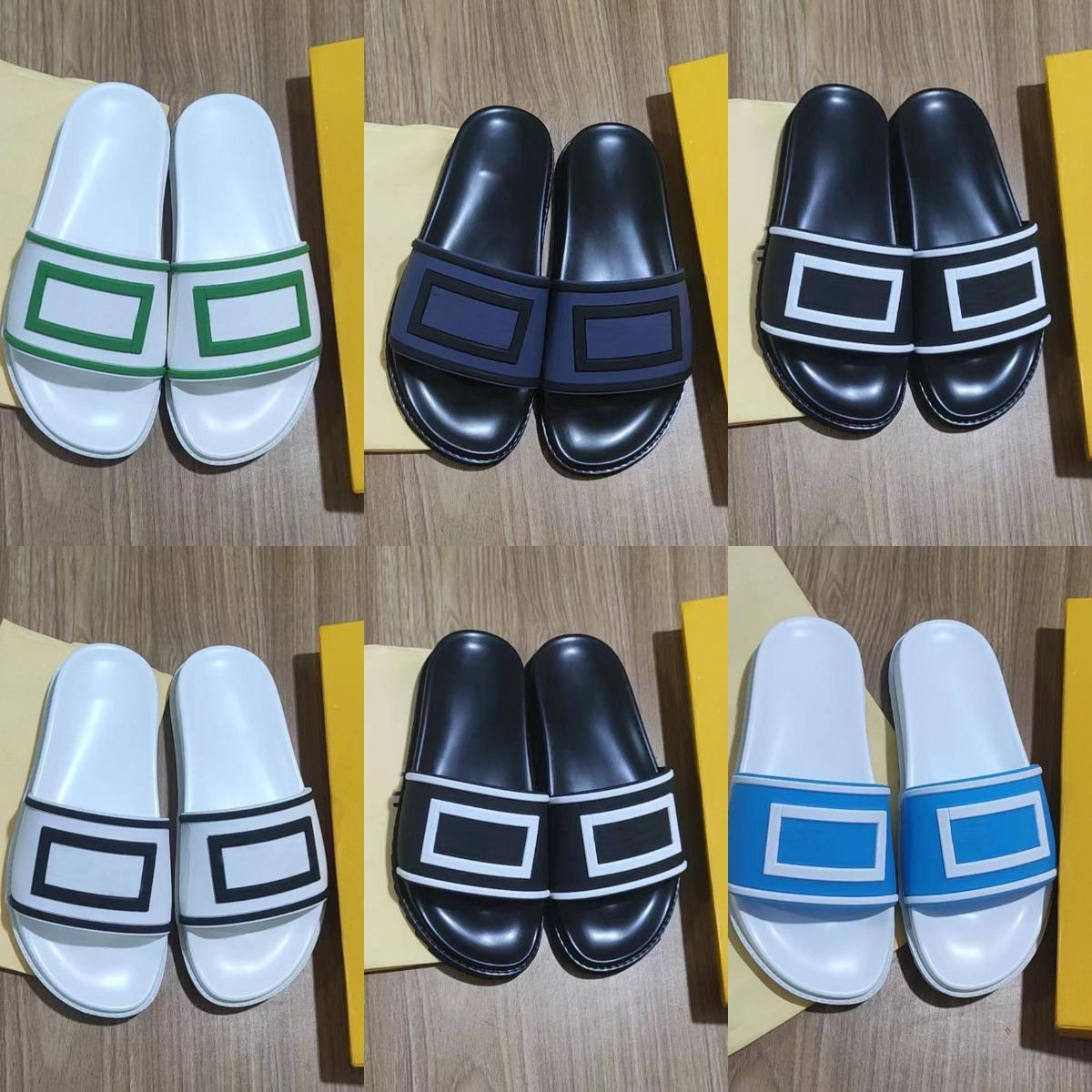 

Luxury Designer Slide Slippers Summer sandals Men Beach Indoor Flat Flip Flops Leather Lady Women Fashion Classic Shoes Ladies Size 35-45