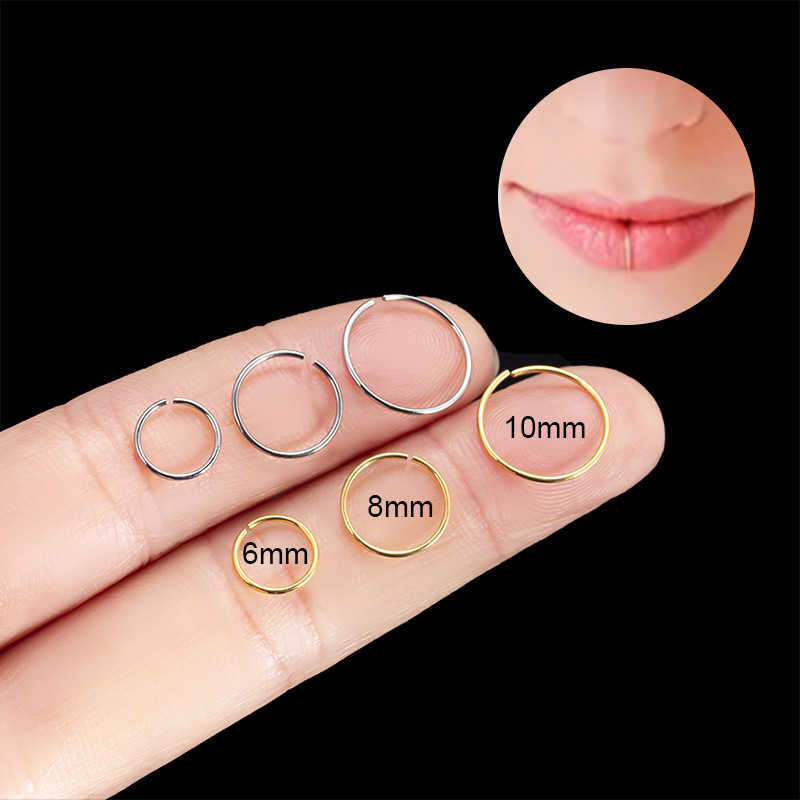 

Fashion G23/f136 Titanium 20g Circled Lip Ring Nose Ring Cartilage Loop Hoop Earrings Fashion Titanium Puncture Body Jewelry Wholesale