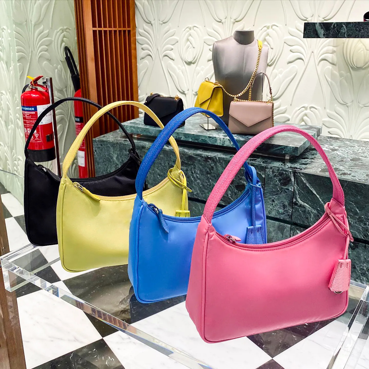 

high quality Messenger bag wholesale luxury 3piece handbag purses Nylon bag for womens mens wallet sign crossbody designer clutch tote chain Shoulder Bags, 1-green