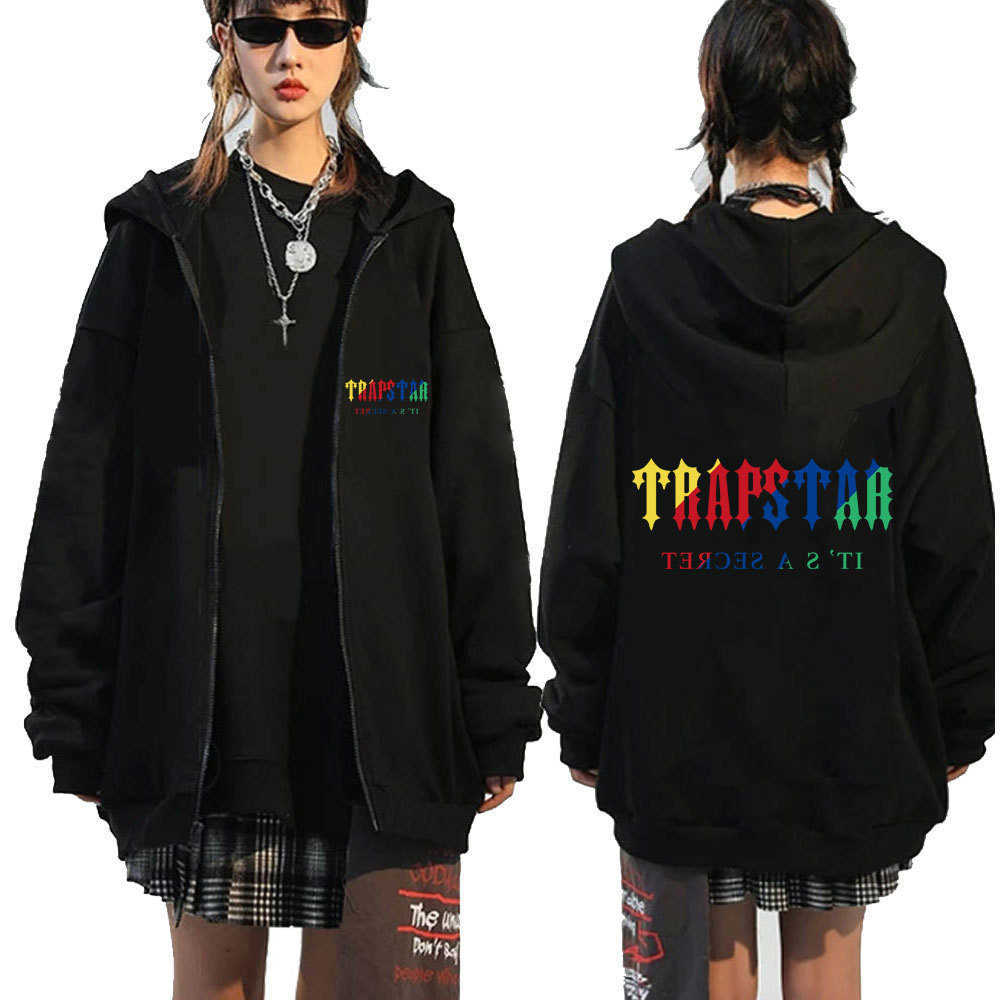 

Designer Clothing Men's Sweatshirts Hoodie Y2k Niche Trapstar Letter Printed Men's Women's Multi-color Printed Hooded Loose Zippered Sweater Tracksuits Tops, Shipping fee