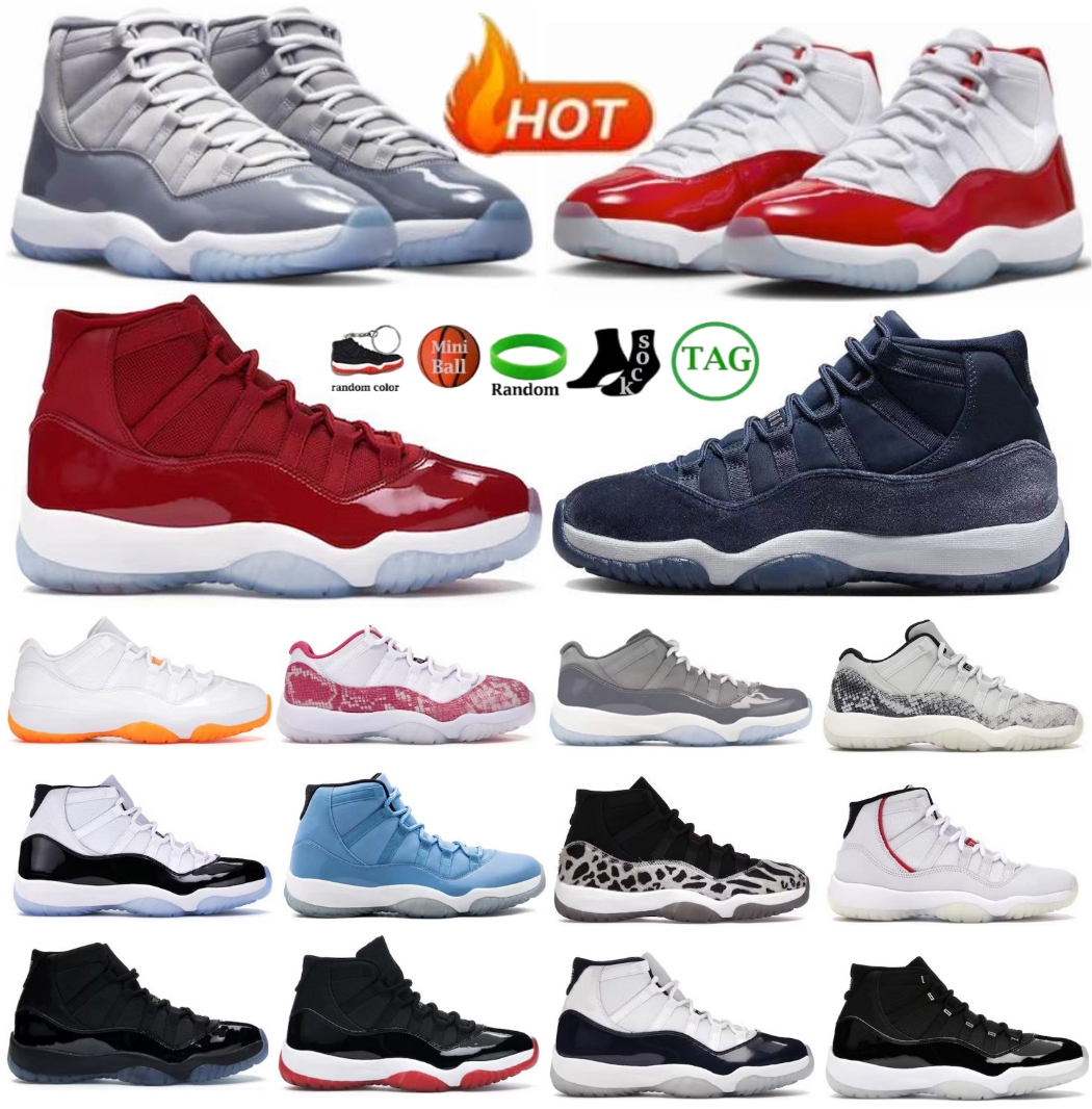 

Box With 11 Basketball Shoes Men Women 11s Cherry Cement Grey Bred Cool Grey 25th Anniversary Concord DMP Cap and Gown Mens Trainers Sport Sneakers, #19