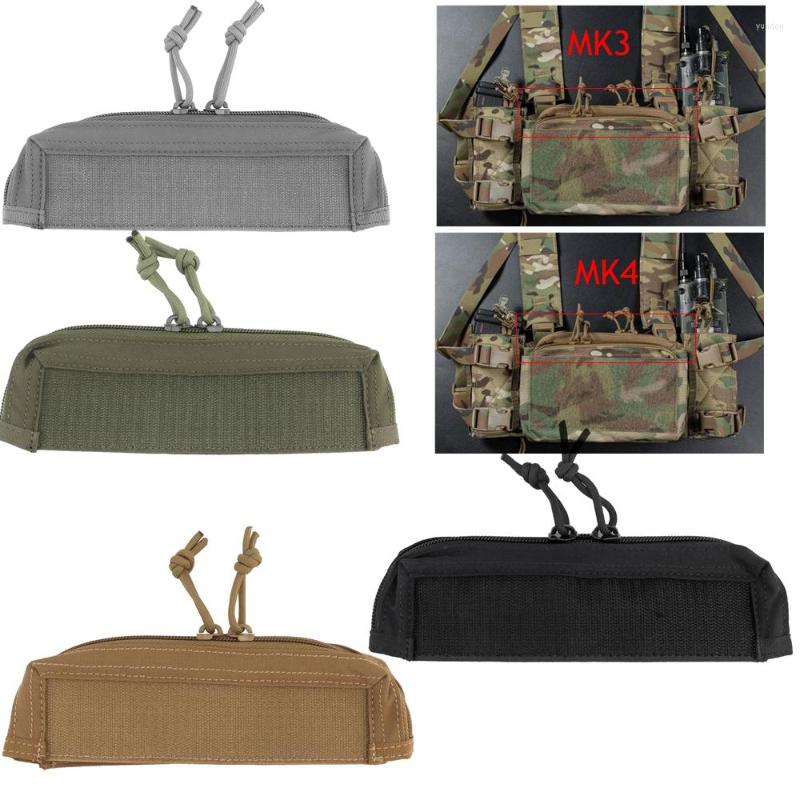 

Hunting Jackets Full Top Zipper Insert For 3 / 4 Chest Rig Tactical Micro Fight Zip Cover Outdoor Camping Hiking Vest, Black