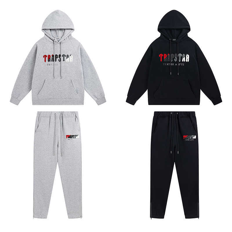 

Designer Clothing Men' Sweatshirts Hoodie Trapstar Red Black Towel Embroidery Fashion Brand Loose Casual Plush Hooded Sweater Pants Set for Men Tracksuits Tops, Shipping fee
