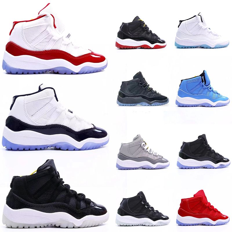 

Bicycle shoes designer children basketball kids shoes baby jumpman 11 11s XI Cherry Bred Cool Grey Concord Unc Win Like Pantone Space Jam fo, 2019 bred high