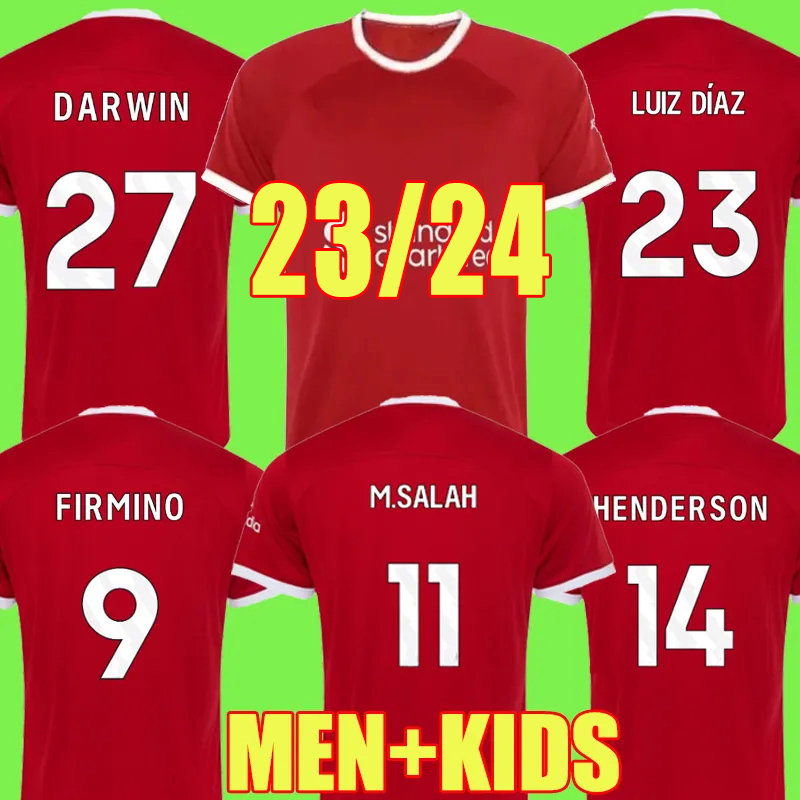 

GAKPO Soccer Jerseys 23 24 DARWIN 2023 2024 home Mohamed Luis DIaz Alexander Arnold football kit tops shirts men kids uniform A.BECKER sets red LVP SEW CARVALHO 3XL