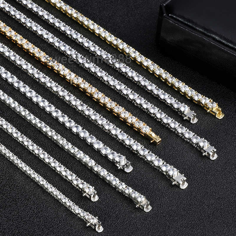 

Fine Jewelry Hip Hop 925 Sterling Silver VVS Moissanite Diamond Cluster Iced Out Tennis Chain Bracelet Necklace For Men Women