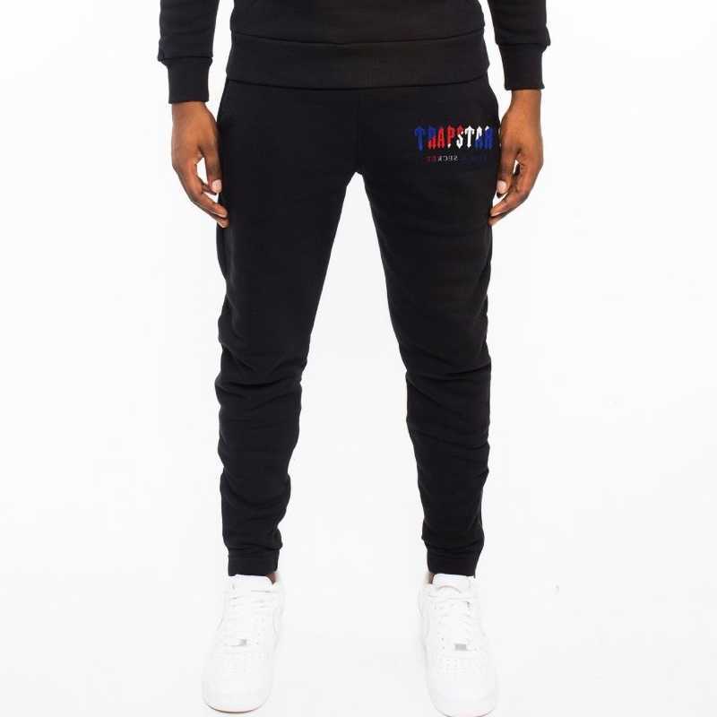 

Designer Clothing Casual Pant trapstar Autumn/winter New Guard Pants with Blue Red Towel Velvet Embroidery Plush Plus Thickened Casual Pants Jogger Trousers, Black