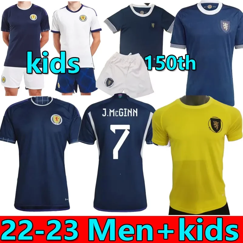 

S-4XL 2023 Scotland Soccer Jerseys 150th kids National Team Blank John McGinn Scott McTominay Andy Robertson FRASER ADAMS HANLEY DYKES home football shirts 16-28, 22/23 home kids