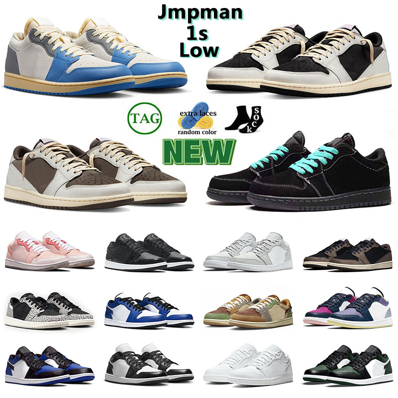 

Jumpman 1 1s low mens womens basketball shoe Year Of The Rabbit Vintage Grey Olive Reverse Mocha Fragment Black Phantom Tiffany Panda Wolf Grey big size:36-47, 36-47 bred toe