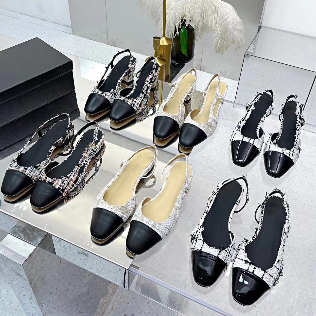 

New color Classic designer sandals High Quality Womens wedding dress shoes summer thick heels fashion round head slides 100% cowhide Platform sexy lady sandal, 21