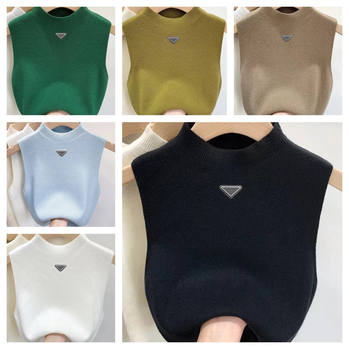 

Designer vest sweater Women vests Sweaters spring fall loose Letter round neck pullover knit waistcoats sleeveless vest top waistcoat jumper woman plus size, No.2