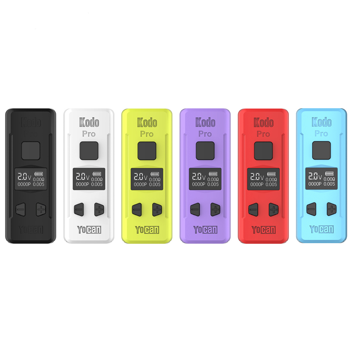 

Original Yocan Kodo Pro Battery Mod 400mAh E Cigarette Batteries Preheat Adjustable Voltage Vape Pen For 510 Carts Oil Cartridges OLED Screen 6 Colors 20pcs/Box