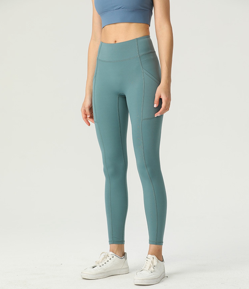 

LL-098 Fast Free Series High Waist Tight Yoga Leggings with Pockets Soft Quick-drying Tummy Control Workout Running 4 Way Stretch Womens Power Flex Yoga Pants, Mysterious green