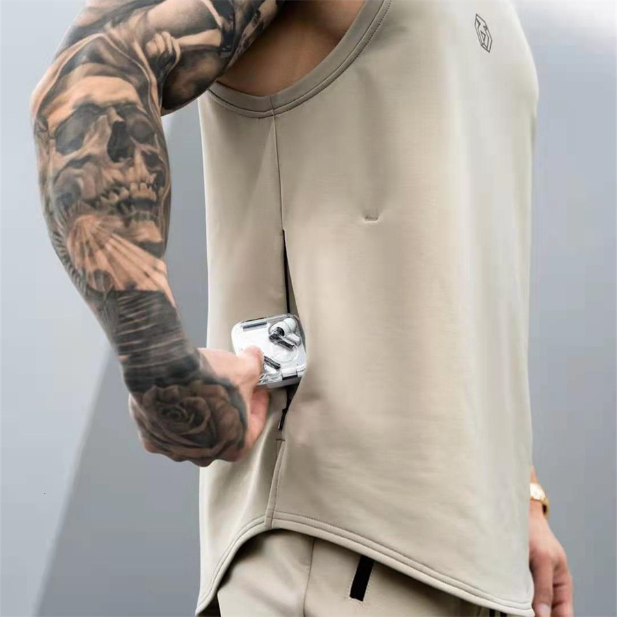 

Men's Tank Tops Brand Gym Stringer Tank Top Men Bodybuilding Clothing Cotton Sleeveless Shirt Man Fitness Vest Singlet Sportwear Workout Tanktop 230506, White