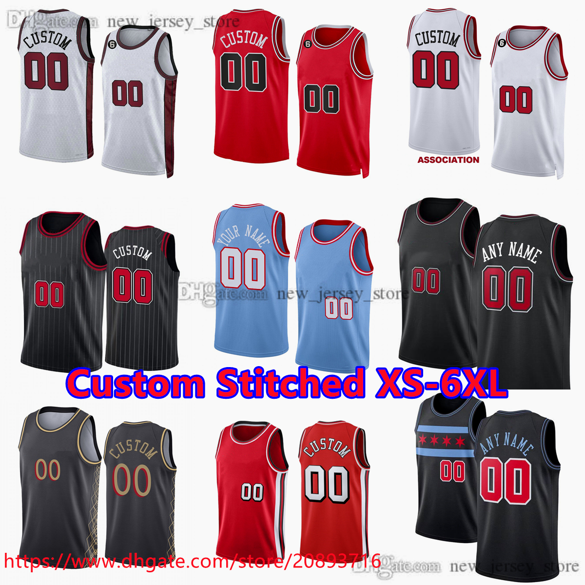

Custom Stitched XS-6XL Basketball Jersey 19 Marko Simonovic Javonte Green Dalen Terry Taylor Andre Drummond Patrick Beverley Carlik Jones Derrick Jones Jr. Jerseys, Stitched jersey
