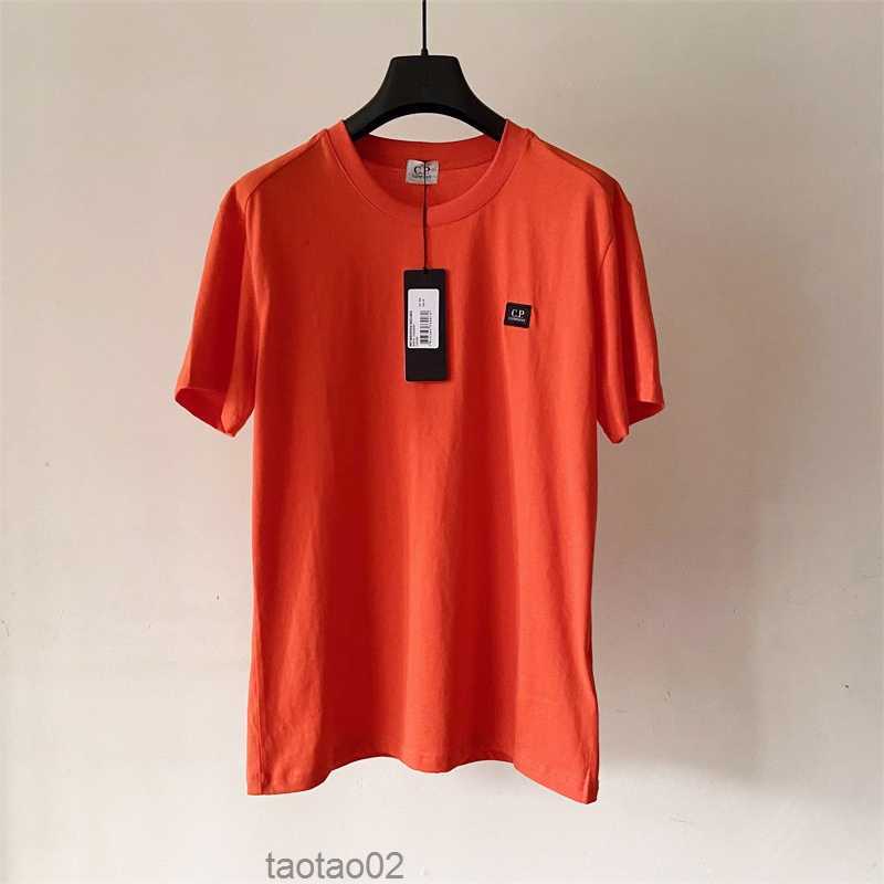 

Cp Casual Ins Trend Men Shirt Short Sleeve Crewneck Embroidery Fashion Sports Cotton Solid Color Shirts5d5w, White