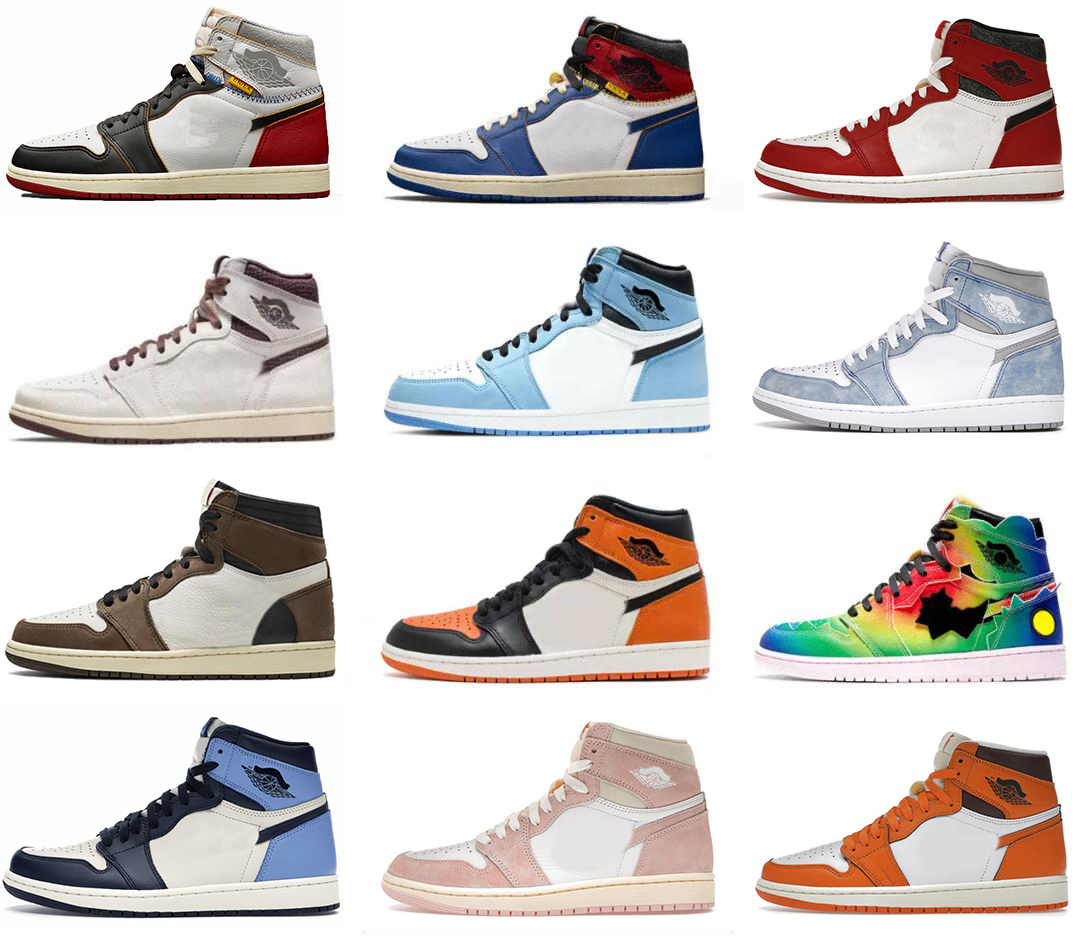 

Authentic 1 High 85 Black White Panda Shoes Travis Scotts Fragment Dark Mocha Lost and Found Chicago Union NRG University Blue Hyper Royal Unc Bred Men Sports Sneakers