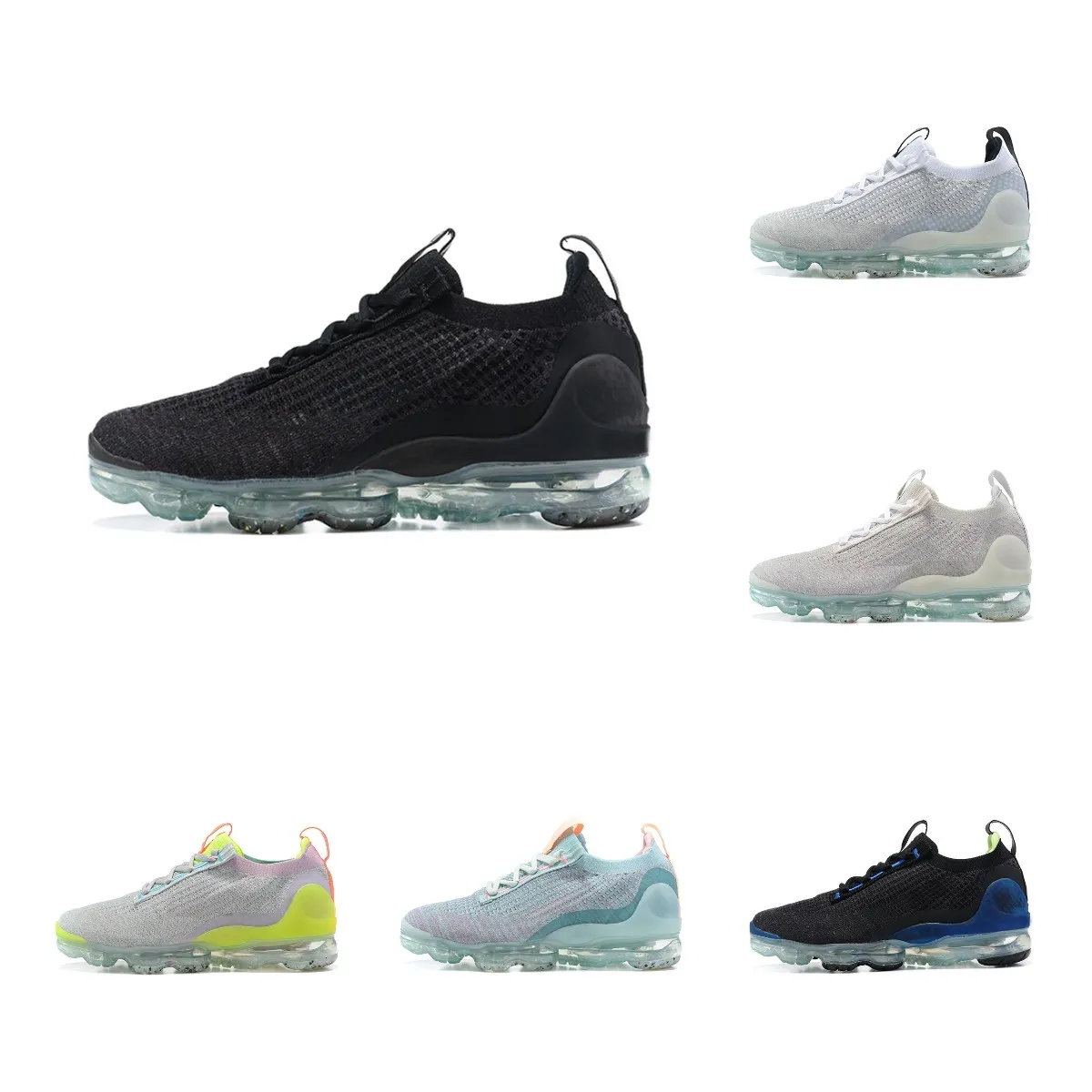 

2023 Air Vapores Max Fly Knit Running Shoes Mens Women FK Black Anthracite Obsidian Armory Blue Wolf Grey Oreo Volt Neon Armoury Triple Whit, Item #13