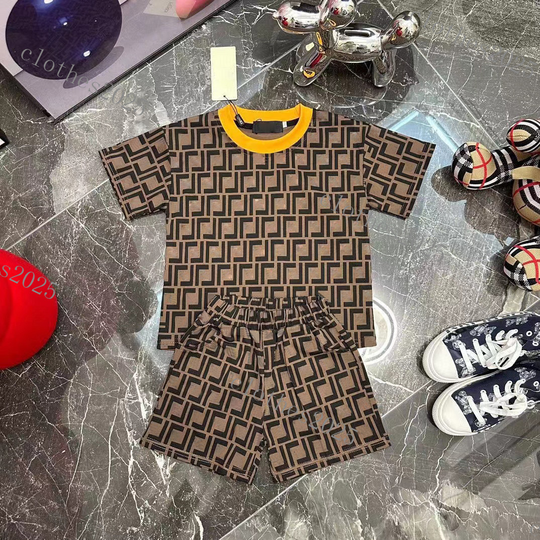 

Kids Clothing Girls Designer skirt And O neck Shirt Set Baby girls Clothes Children Tracksuit Full Letter Summer Outfit Kid Top Tees And shorts, 1#