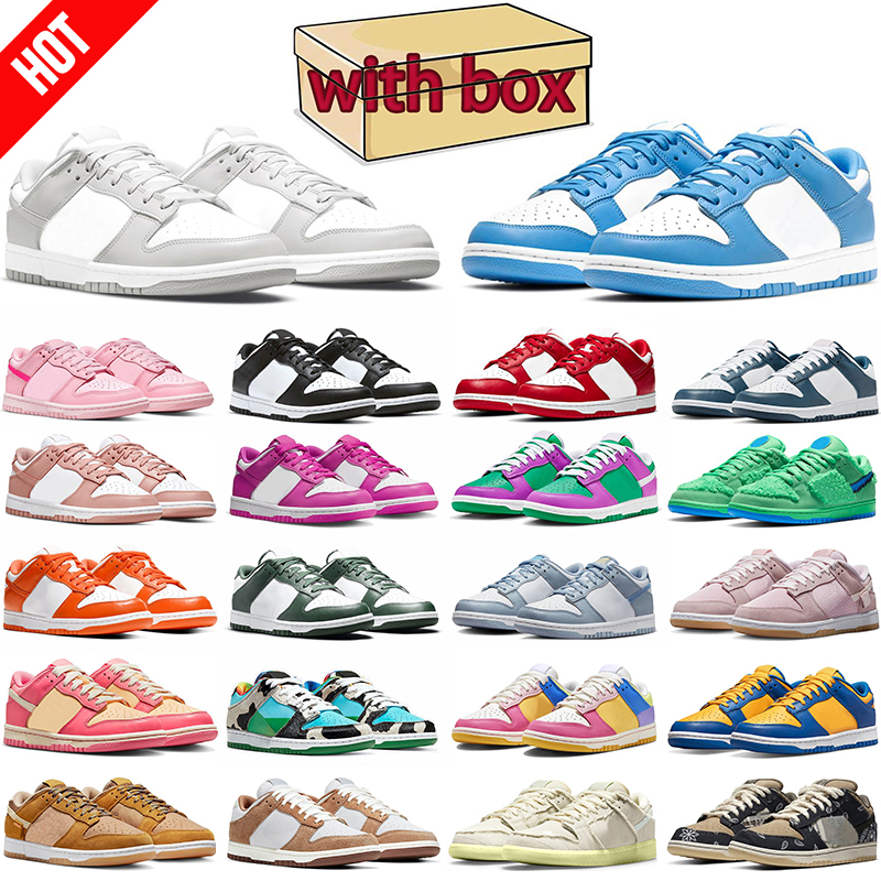 

2023 With Box Running Shoes free shipping Low Sneakers White Black Panda Triple Pink Grey Fog Sail Mummy Ucla Unc Industrial Blue Candy Chunky Setsubun Big Sizes 36-47, 40