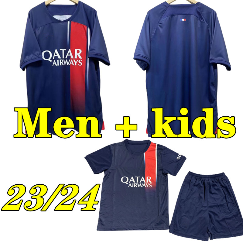 

23 24 soccer jerseys maillots de foot MBAPPE SERGIO RAMOS PSGS VERRATTI MARQUINHOS top thailand football shirt HAKIMI WIJNALDUM Camiseta futbol men kids jersey, Color 2