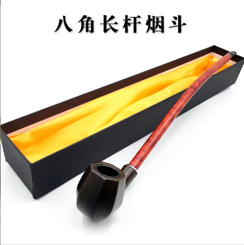 

Wood Brown Resin Pipe Black Red Cigarette Rod Trombone Long Rod Pipe Smoking