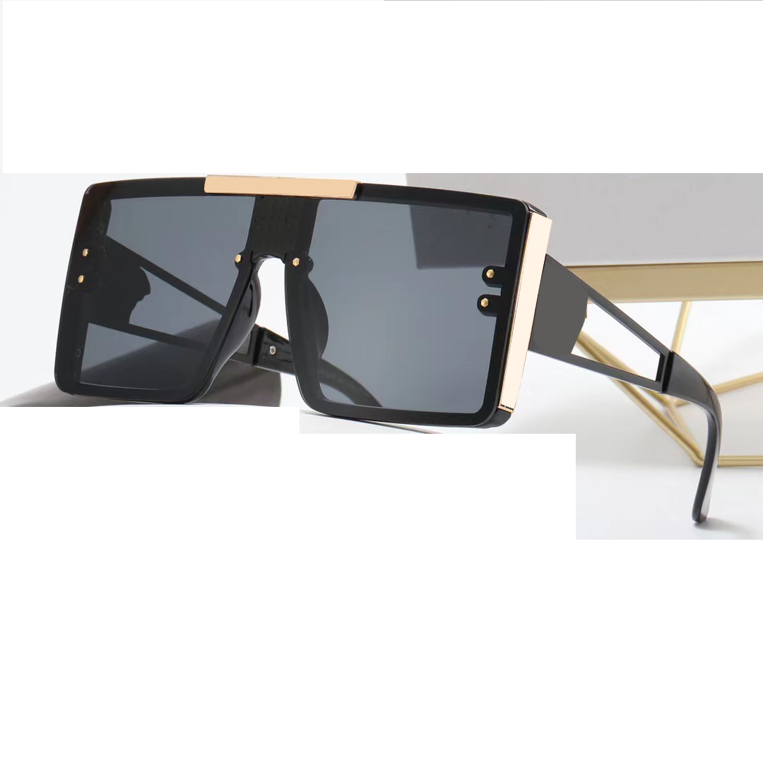 

Summer women beach Cycling sunglasses fashion big frame UV protection eyewear man spring Rectangle fashing bicycles glasses Rimless Square driving eyewear goggle