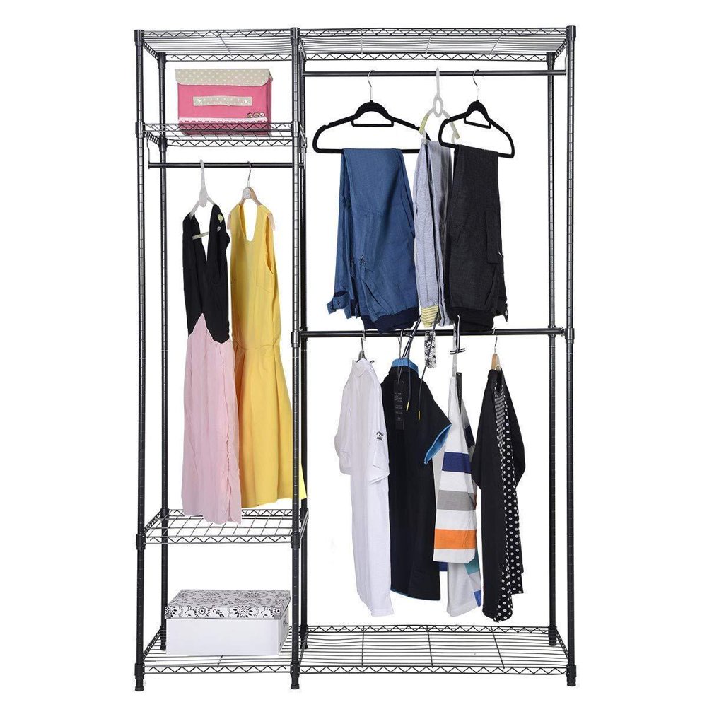 

48 x18 x71 Closet Organizer Garment Rack Portable Clothes Hanger Home Shelf