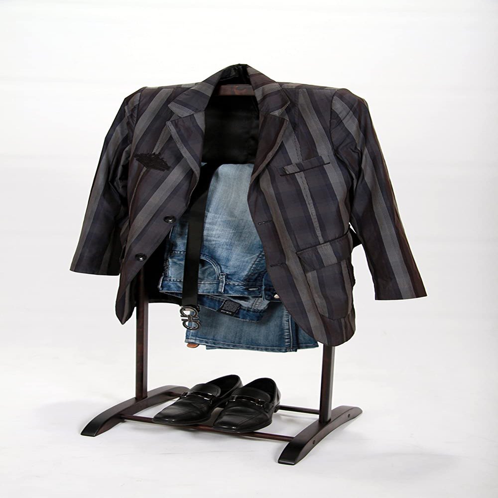 

Hardwood Clothes Valet Stand Espresso