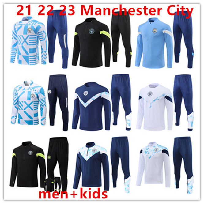 

2023 man tracksuit City HAALAND half zip Training Suit MEN Kids 22/23 Long sleeve Sportswear Football 2022 2023 Boys girls Survatment Foot chandal