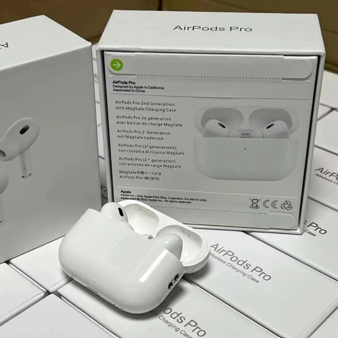 

Original 1:1 High quality Apple AirPods Pro 2 Air Gen 3 AP3 AP2 H1 Chip Transparency Metal Hinge Cases Wireless Charging ANC Bluetooth Headphones Pro AP2 W1 Earbuds, White