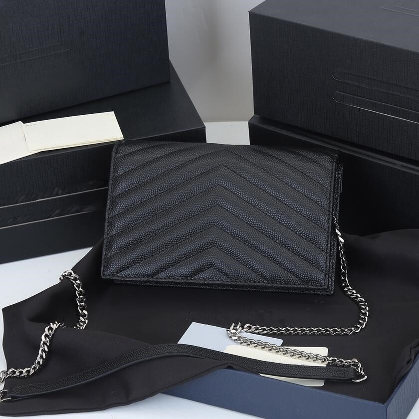 

Designer Woman bags women handbags genuine leather Shoulder bag handbag purse original box lady girl fashion small, 1888 black-silver