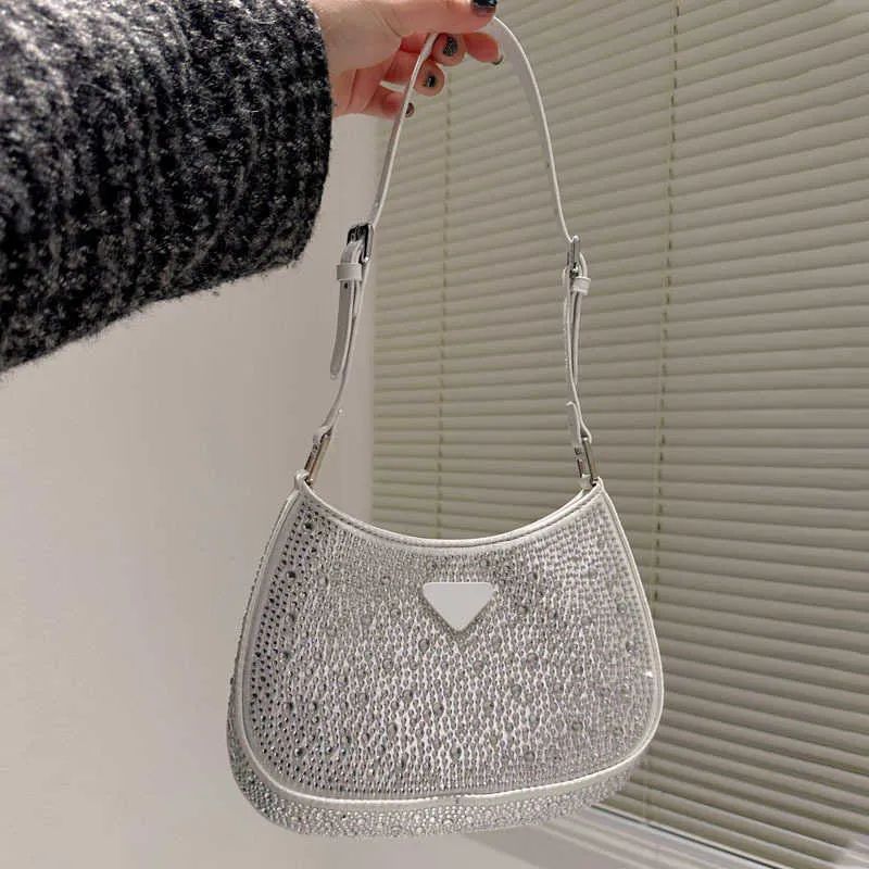 

Cross Body Designer bags women hobo underarm diamond handbags Leather Wallet Shoulder Shimmer Crossbody Exquisite Women Classic Shopping Purse 22120
