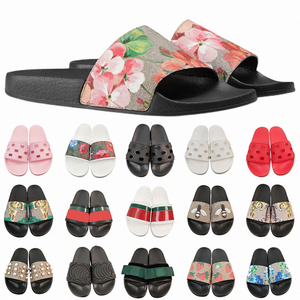 

Designer g Slide Sandal for Mens and Womans Slider Slippers Blooms Flower Tiger Bee Luxury Canvas Flat Gear Bottom Summer Beach Rubber Sliders Slides Sandals, #19