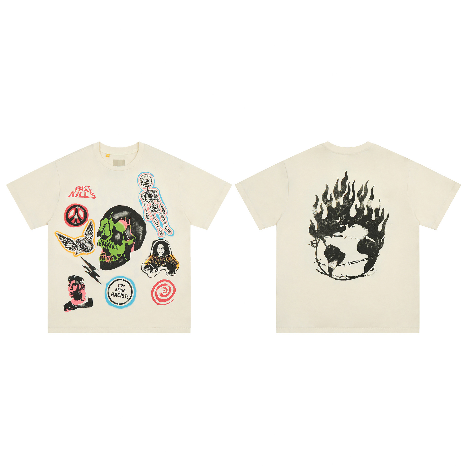 

Designer T Shirts Luxury French Tee Thick Cotton 260gsm Vintage Retro Washed Printed Short Sleeve Mens Tops Streetwear Loose Oversized Design JYOY, #15