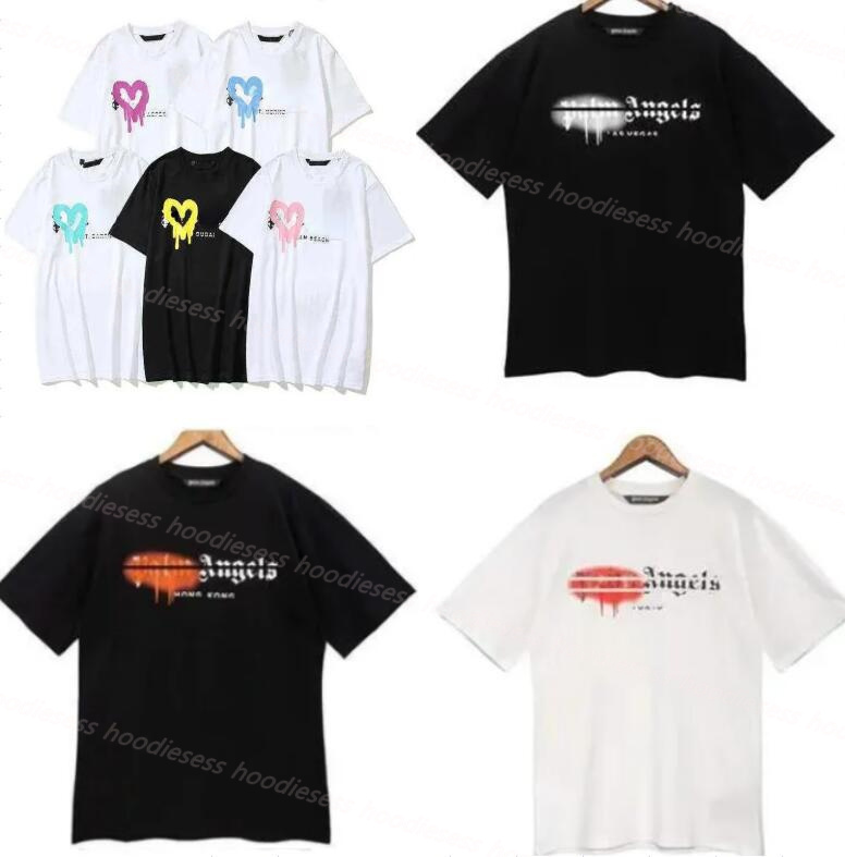 

Men' T shirts T Shirt Palms Palmangel City Designer Limited Inkjet Graffiti Letter Printing Men' Women' Sailboat Short-sleeved Casual size -XL, Don't order alone