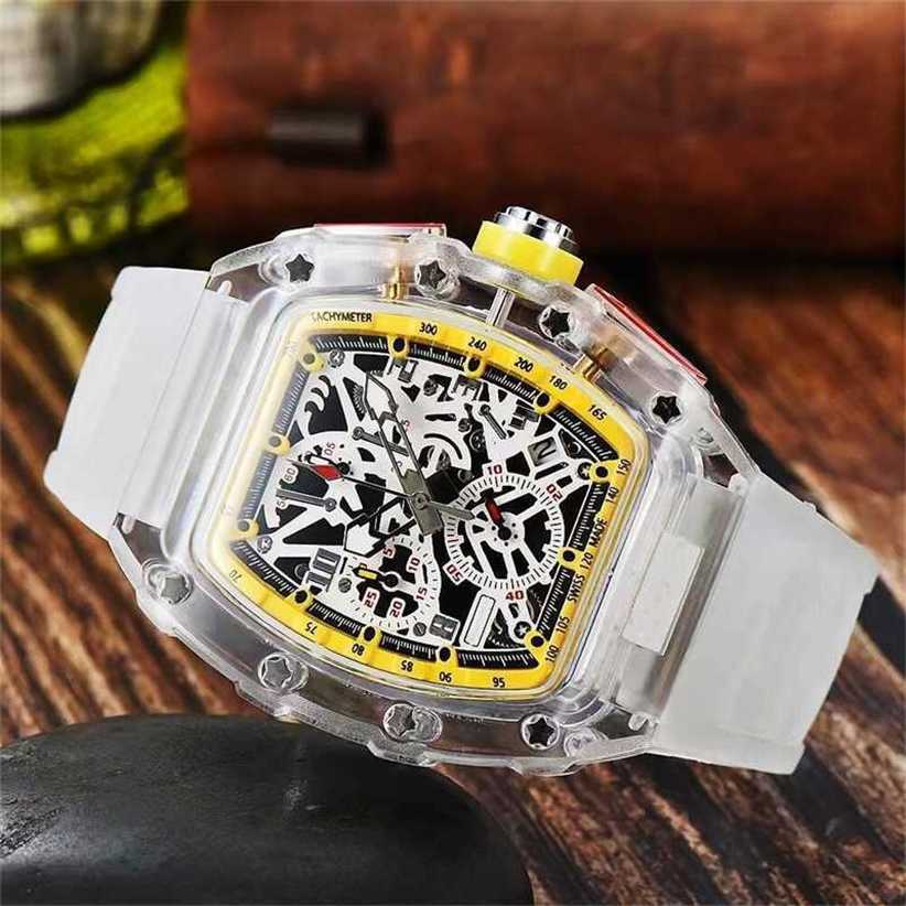 

Watches Richa Milles e Designer New Cutout and Transparent Bugatti Hsome Cool Glow Quartz Student Male Female S83B