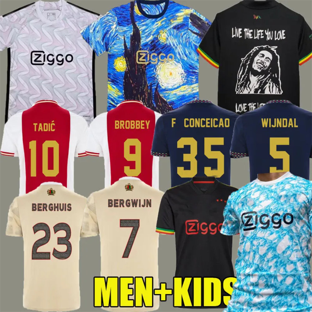 

TADIC 21 22 23 24 Soccer Jerseys BASSEY BERGHUIS Third black Kit KLAASSEN BERGWIJN MARLEY away football shirts men kids uniforms CRUYFF training cloth, Home 1 adult