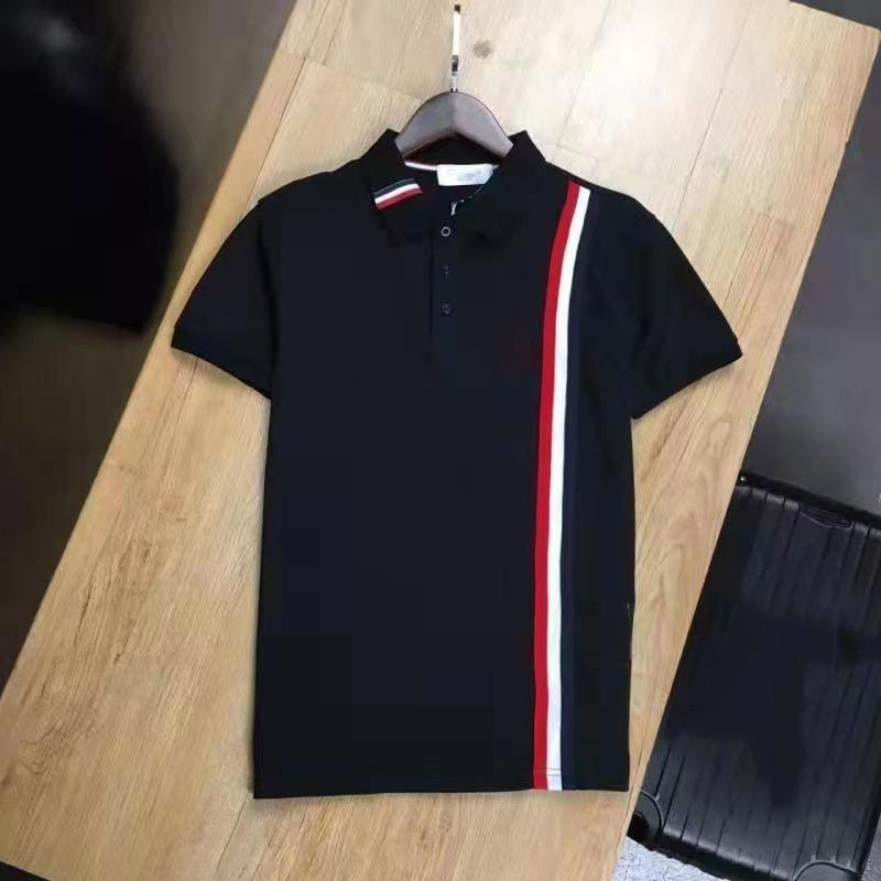 

Mens Fashion Polos Shirts Summer Casual T Shirt Tees Designer Polo Neck Striped Embroidery Budge Letters Men Woman Tops, Blue
