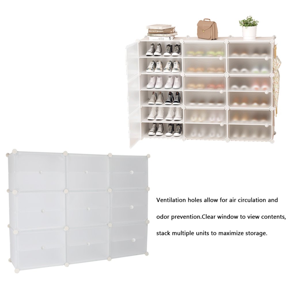 

Pairs Stackable shoess Storage Cabinet Drawer Box Plastic Frame